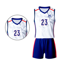 Ensemble d'uniformes de volley-ball professionnels pour hommes, maillot et short personnalisés pour les tournois, les entraînements et les matchs.