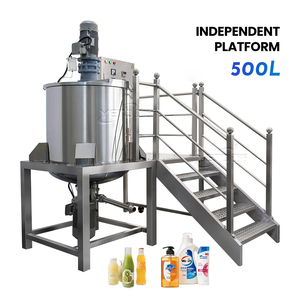 Mélangeur chauffant à fréquence variable YETO 500L <span class=keywords><strong>pour</strong></span> la production de cosmétiques, gels et onguents, avec homogénéisateur inférieur - Product Image 1