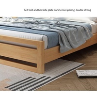 Usine en Chine Lit double moderne en bois massif de style japonais Lit King Size Lits en bois taille Queen Size