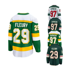 メンズ 97 キリル・カプリゾフ 29 マルク・アンドレ・フルーリー 14 ジョエル・エリクソン 36 ズッカレロ 17 フォリーノ  卸売 刺繍入り アイスホッケー ジャージ - Product Image 3