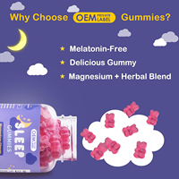 Gummies pour le sommeil OEM, gummies à la mélatonine avec citrate de magnésium, supplément de L-théanine pour le sommeil, l'humeur et la relaxation