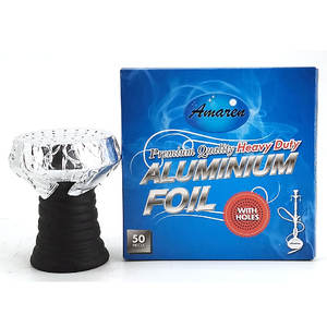 <span class=keywords><strong>Amaren</strong></span>-hojas de papel de aluminio cuadradas y redondas preperforadas, con orificio para accesorios de Shisha y Hookah - Product Image 4