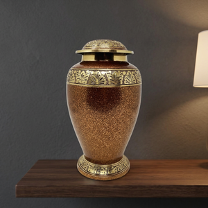 Urne commémorative en laiton, style tambour américain, pour cendres humaines et animales, vase funéraire, artisanat indien, écologique - Product Image 3