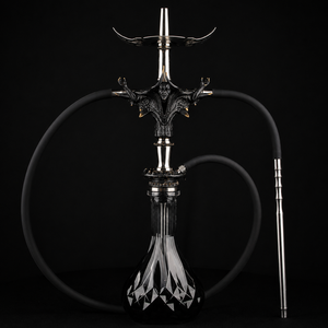 Cachimba de Lujo con Diseño de Bruja de Fantasía Oscura, Escultura de Toro, Base de Vidrio, Boquilla de Cadena Metálica, Manguera Única, Venta al por Mayor OEM - Product Image 3