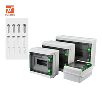 Boîtier de distribution extérieur étanche IP65 en plastique Tulabu Série Ha 24 voies, 63A, pour équipement électrique, disjoncteur AC, montage en surface, boîtier MCB