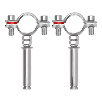 Écrou d'expansion en acier inoxydable 304, collier de serrage pour tuyau, support de fixation M8 pour montage mural et plafond en béton