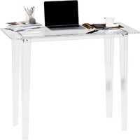 Table pliante en acrylique transparent, table de bureau moderne pour la maison, table d'étude avec surface extensible, console multifonctionnelle, forme personnalisable