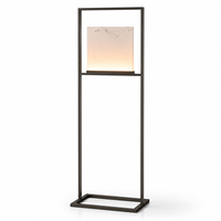 Lampe sur pied LED minimaliste moderne, cadre en aluminium et acrylique, abat-jour en verre, globe blanc, température de couleur réglable, lampe personnalisable