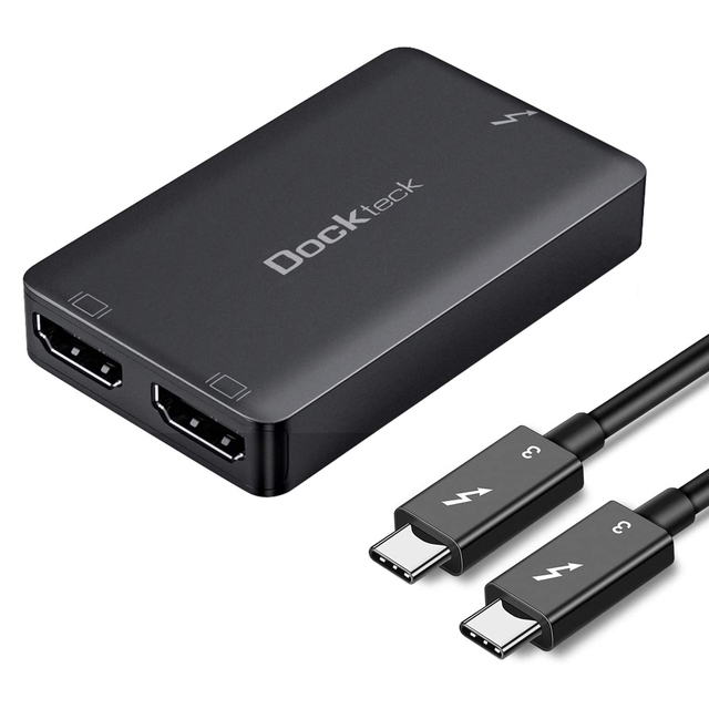 USB C Thunderbolt 3 to Dual HDMI 4K 60Hz Adapter USB C Docking Station Dual HDMI Monitor Adapter