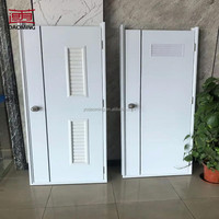 Porte battante simple ou double en acier plastifié, de style industriel, de luxe, anti-effraction, avec surface finie, pour usage commercial