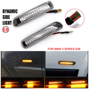 Luci di posizione laterali a LED fluenti dinamiche sequenziali per BMW serie 3 E46 limousine Touring coupé Cabriolet lampada con indicatori di direzione compatti - Product Image 5