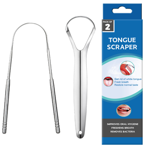 Nhãn Hiệu Riêng Hộ Gia Đình Công Cụ Làm Sạch Thép Không Gỉ Lưỡi <span class=keywords><strong>Scraper</strong></span> Với Du Lịch Hộp 2 Cái Mỗi Hộp - Product Image 1