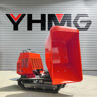 Livraison gratuite à domicile Dumper de 1,2 tonne pour la construction Mini petit camion à benne basculante sur chenilles avec moteur à essence hydraulique Chargeur à benne basculante compact