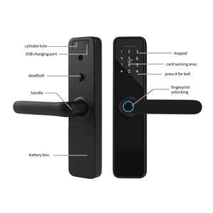 Handaily Khóa Cửa Tay Nắm Chống Nước Có Khóa Vân Tay Thông Minh Khóa Cửa Không Chìa Tám Ngôn Ngữ Sử Dụng - Product Image 6