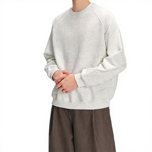 เสื้อสเวตเชิ้ตผู้ชายผ้าฝ้าย 100% ขายส่ง ปักโลโก้ได้ พรีเมียม คุณภาพดี แบบสวม คอวี ลำลอง - Product Image 5