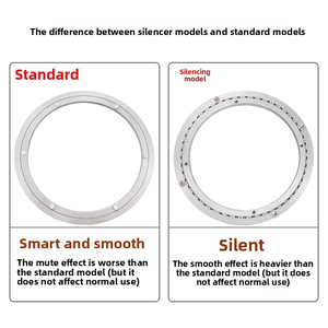 Mâm xoay tròn hiện đại, chịu lực cao, bằng nhôm bạc, phụ kiện bàn ăn và đồ nội thất, có mâm xoay. - Product Image 4