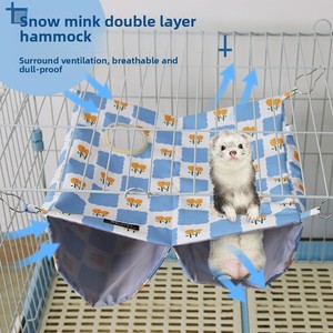 Nido de túnel de hamaca de doble capa ecológico para hurones Kanga comadrejas ardillas juguete de movimiento interactivo de verano para mascotas - Product Image 3