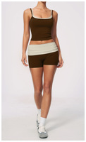Ensemble 4 pièces pour femme : débardeur, short de cyclisme, tenue de danse et d'entraînement, séchage rapide, respirant, vêtements de sport athlétiques, taille haute, pour l'été, la gym et le fitness