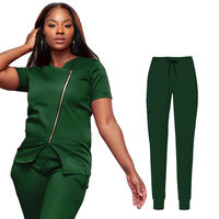 Vêtements médicaux OEM, uniforme d'hôpital pour femmes, fabrication en usine, tenue médicale, pantalon de jogging et hauts à col en V