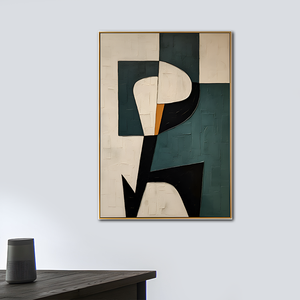 Dipinto a Olio Astratto Semplice con Texture, Arte Murale Incorniciata Pronta da Appendere per Decorazione Casa e Hotel - Product Image 3