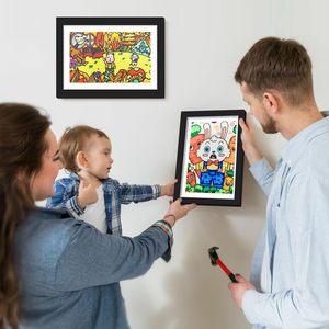 กรอบรูปไม้กันน้ำสำหรับงานศิลปะเด็ก ขนาด 8.5x11 นิ้ว เปิดด้านหน้า สีดำ แบบกล่องเงา - Product Image 3