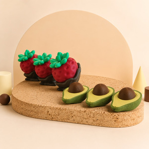 FUSEJOY Nuevo y Popular Clicker Impreso en 3D, Juguete de Descompresión con Forma de Fresa, Aguacate y Bollo, Adorno Decorativo Portátil para Oficina - Product Image 2
