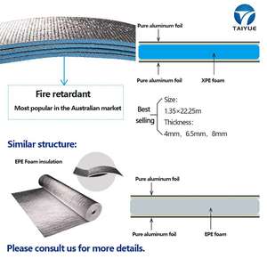 Rouleau de feuille d'isolation thermique en aluminium réfléchissant moderne personnalisé, mousse <span class=keywords><strong>XPS</strong></span>/PE de 3 mm, barrière radiante en feuille pour - Product Image 2