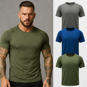 Camisetas Deportivas para Hombre, Personalizables, Tallas Grandes, Antiencogimiento, Transpirables, Ecológicas, de Secado Rápido, Cuello Redondo, para Entrenamiento en el Gimnasio - Product Image 1