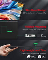 Monitor USB-C HDR Hitam untuk Gaming