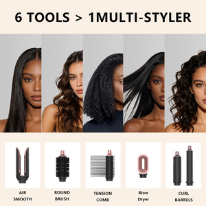 Sèche-cheveux et lisseur multifonction haute vitesse sans balais à ions négatifs pour salon, avec fonction air - Product Image 4