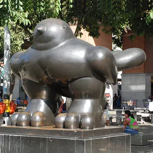 Gran Animal Bronce Botero Estatua Latón Pájaro Escultura para la venta