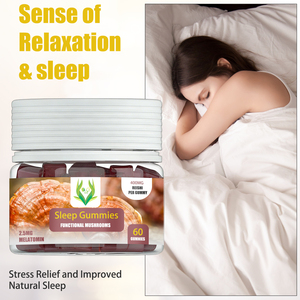 Best Selling Functional Mushroom Sleep Gummies Enhance Natural Sleep Reduced Stress Dietary Supplemnt for Relaxation - Product Image 3
