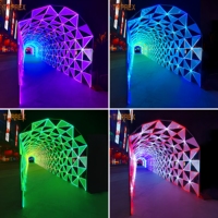 Arche lumineuse de Noël en acrylique programmable à LED, étanche IP65, éclairage dynamique musical pour la décoration extérieure de festivals et de rues