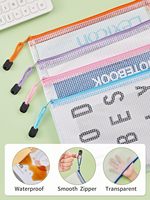 Bolsa Organizadora de Documentos Personalizada, Bolsa Transparente con Cierre de Malla, Carpeta de Archivos de Plástico, Bolsas de Archivos de PVC A5 para Artículos Personales