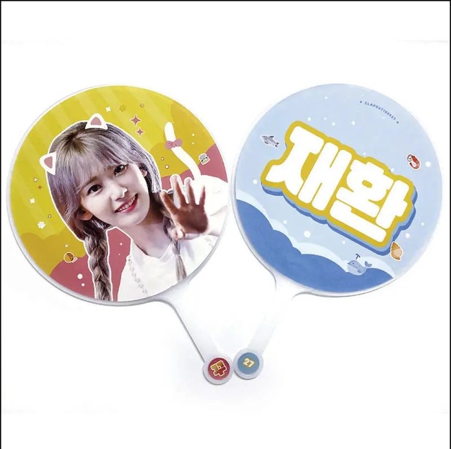 Custom Kpop Picket Printed Big Plastic Hand Fans