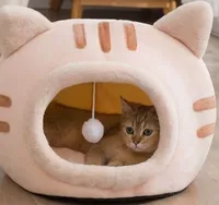 Lit pour animaux de compagnie multifonctionnel adapté à toutes les saisons, nid pour chat et chien, maison pour animaux de compagnie d'été, maison de couchage chaude pour chaton et chiot
