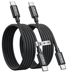 SUNGUY Nylon Braided 60W 3A <b>USB</b> C <b>Cable</b> Fast Charging Data <b>Cable</b> <b>USB</b> <b>Cable</b> chargeur de téléphone for EU Market - Product Image 1