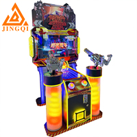 Machine de jeu d'arcade d'intérieur de haute qualité pour enfants, simulateur de tir au pistolet Gatlin personnalisé à 2 joueurs avec écran de 32 pouces, fonctionnant à monnayeur