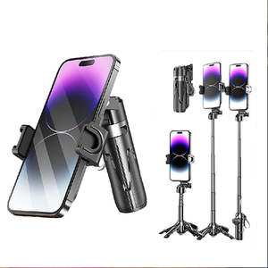 Mini trépied à selfie P15 avec télécommande sans fil 10M, support de téléphone rotatif à 360° pour téléphone, vidéo de voyage - Product Image 4
