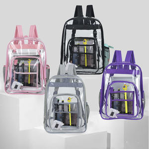 Custom Ization Woman Girls Female Waterproof <b>Clear</b> Transparent Pvc <b>Backpack</b> Schoolbag Bookbag School Back Pack Bag <b>Backpack</b> - Product Image 4
