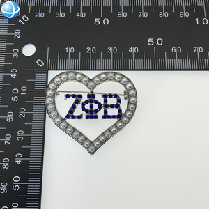 Spilla a Cuore I Love Zeta Phi Beta con Simbolo Colomba e Perla, Charm Sorority 1920 ZPB per Decorazione <span class=keywords><strong>Blazer</strong></span> e Abito - Product Image 3