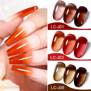 Ongles à presser Shining She – 6 couleurs : Rouge, Noir, Nude, Rose, Café, Marron Caramel, Transparent Effet <span class=keywords><strong>Gel</strong></span>ée – Faciles à poser, pour débutantes - Product Image 5