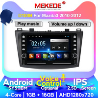 MEKEDE-D Android 9 4Core 1 + 16G Voiture Audio Vidéo Lecteur DVD pour Mazda 3 2010 2011 2012 WIFI GPS Radio Stéréo BT 4G