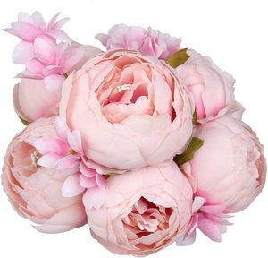 AL-8481 Wholesale13 Heads <b>Artificial</b> Exquisite Silk <b>Peony</b> Flowers Bouquets for Home Wedding Decoration Modern - Product Image 1