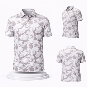 Polo de golf de lujo Dry Fit con logotipo personalizado Fabricante de polo de nailon Spandex Polo deportivo transpirable Camisetas de polo para hombre - Product Image 3