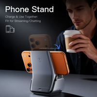 Nouveau produit haut de gamme 2026 : Support magnétique intelligent pour smartphone avec chargeur sans fil 4-en-1 Push Pop 25W et affichage de l'heure 15W pour téléphone