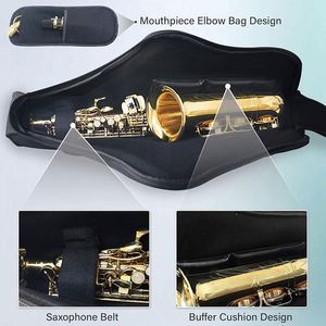 Étui pour cor alto BSCI en tissu Oxford rembourré, sac à dos de transport souple vertical pour saxophone et cor, sac de transport pour instrument de musique - Product Image 5
