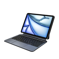 Casing Keyboard Cantilever Terapung untuk iPad Pro 11 2024 M5 M4 Trackpad Presisi Multi Warna Lampu Latar 7 Warna Bisnis MK038-24