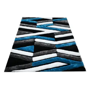 100 polyester 3D shaggy pile area rug