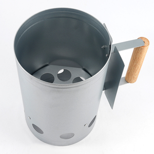 <span class=keywords><strong>Starter</strong></span> api arang cerobong <span class=keywords><strong>Bbq</strong></span> luar ruangan portabel logo kustom dengan pegangan kayu - Product Image 4